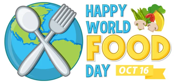 World Food Day Banner Template Illustration — 图库照片