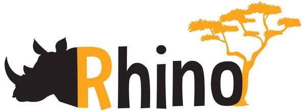 Šablona Designu Loga Rhino — Stock fotografie