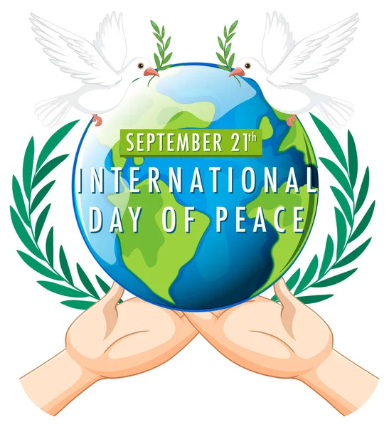 Giornata Internazionale Della Pace Banner Design Illustrazione — Foto Stock