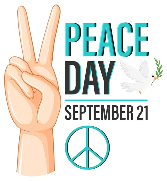 Internationale Dag Van Vrede Banner Ontwerp Illustratie — Stockfoto