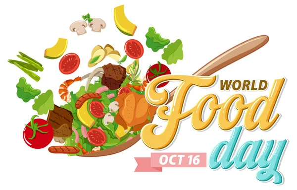 World Food Day Banner Template Illustration — 图库照片