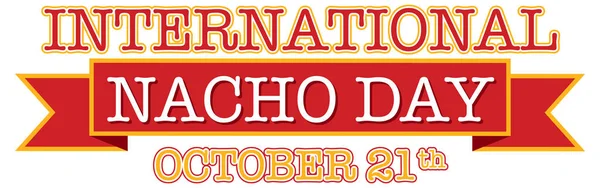 International Nacho Day Poster Design Illustration — 스톡 사진