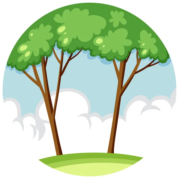 Trees Circle Icon Illustration —  Fotos de Stock