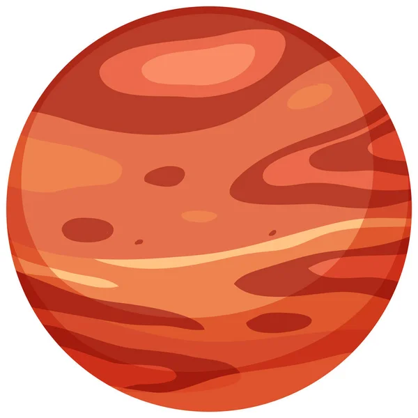 Mars Planet Red Planet Isolated Illustration — Archivo Imágenes Vectoriales