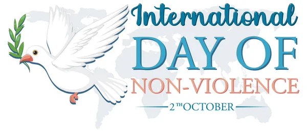 International Day Non Violence Poster Illustration — Διανυσματικό Αρχείο