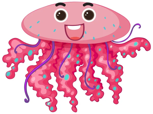 Jellyfish Cartoon Style Illustration — ストックベクタ