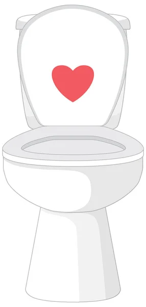 Isolated Toilet Bowl White Background Illustration — Image vectorielle