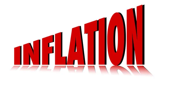 Inflación Palabra Logotipo Diseño Ilustración — Archivo Imágenes Vectoriales