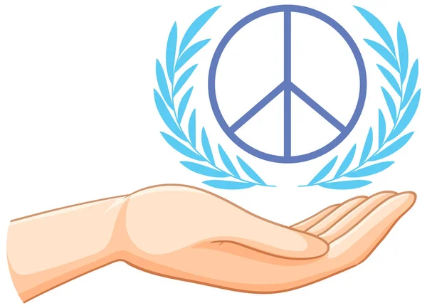 Peace Symbol Human Hand Illustration — Vettoriale Stock