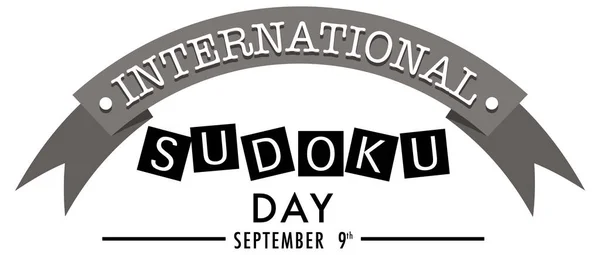 International Sudoku Day September Illustration — Stock Vector