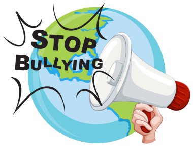 Vektör illüstrasyonuna zorbalık etmeyi bırak