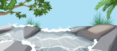 Hızlı su akışı doğa görüntüleme