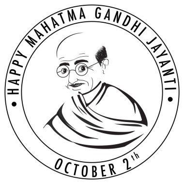 Mahatma Gandhi Jayanti Günü Posteri illüstrasyonu