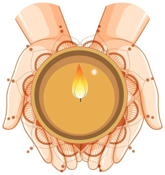 Diwali Diya Concept Vector Illustration — Vector de stock