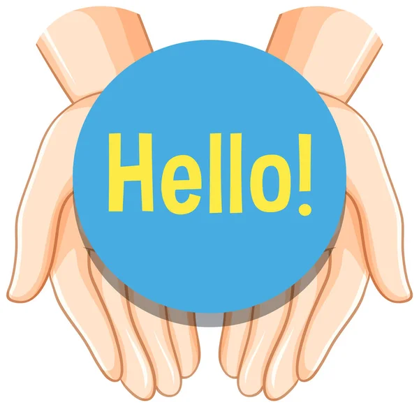 Hello Speech Bubble Vector Illustration — Vector de stock