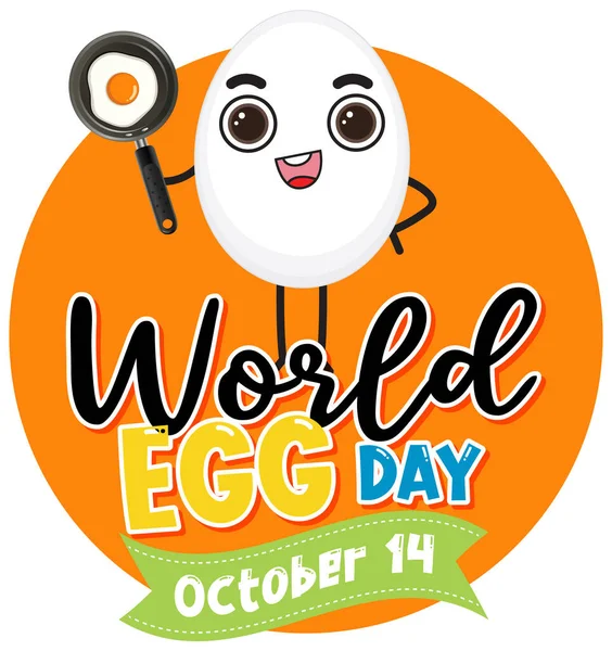 World Egg Day Poster Illustration — 图库矢量图片