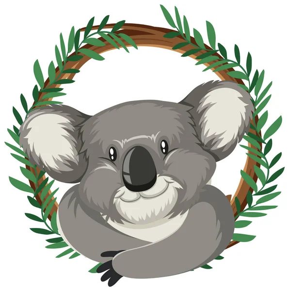 Cute Koala Frame Illustration — Vettoriale Stock