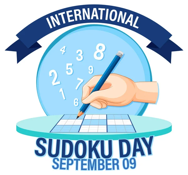 International Sudoku Day Banner Design Illustration — Stock Vector