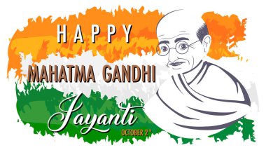Mahatma Gandhi Jayanti Günü Posteri illüstrasyonu
