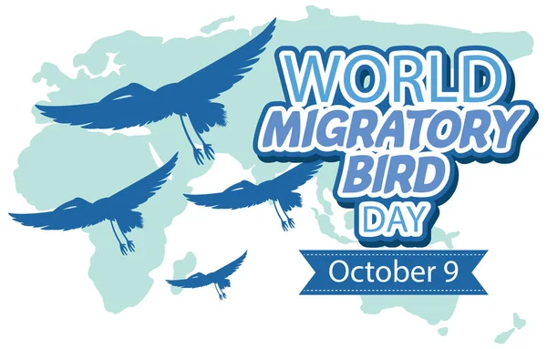 World Migratory Bird Day Banner Concept Illustration — Διανυσματικό Αρχείο