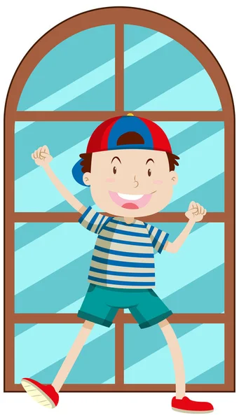 Simple Cartoon Character Boy Illustration — Wektor stockowy