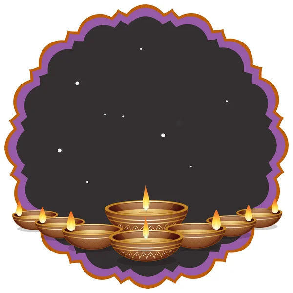 Diwali Diya Concept Vector Illustration — ストックベクタ