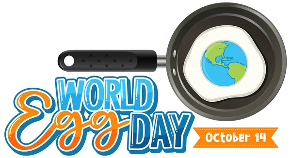 World Egg Day Poster Illustration — Vector de stock