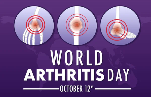 World Arthritis Day Poster Design Illustration — Stockový vektor
