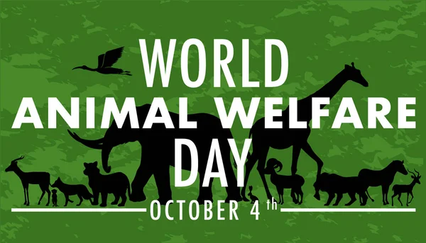 World Animal Welfare Day Concept Vector Illustration — Stockový vektor