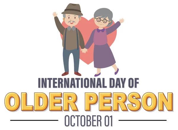 Internationaler Tag Für Ältere Menschen — Stockvektor