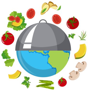 World food day concept design illustration