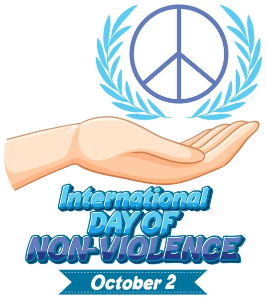 International Day Non Violence Poster Illustration — Stock Vector