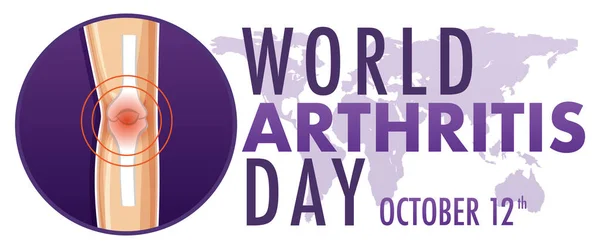 World Arthritis Day Poster Design Illustration — Stock Vector