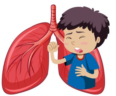 Akciğerler insan simgesi vektör illüstrasyonu