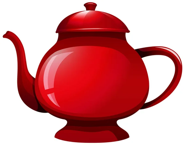 Red Kettle Isolated Illustration — Vector de stock