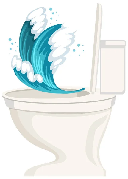 Isolated Toilet Bowl White Background Illustration — ストックベクタ