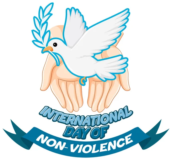 International Day Non Violence Poster Illustration — Διανυσματικό Αρχείο