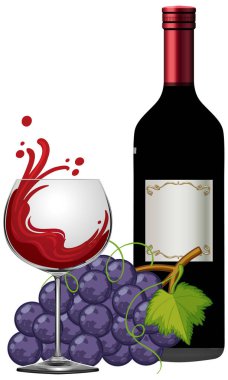 Kırmızı şarap konsept vektör illüstrasyonu içmek