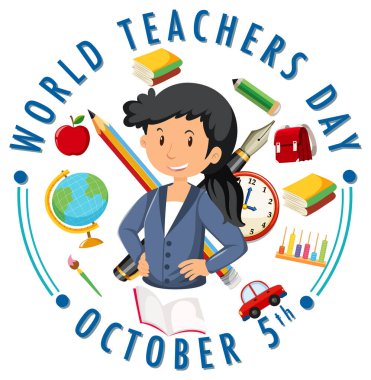 World Teachers Day Poster Design illustration
