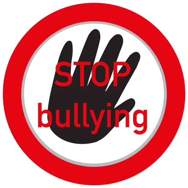 Stop Bullying Sign Isolated Illustration — 스톡 벡터