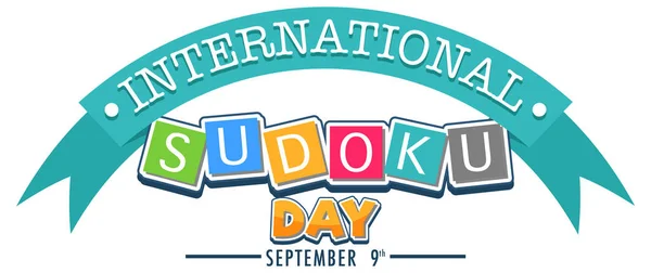 International Sudoku Day Poster Template Illustration — Stock Vector