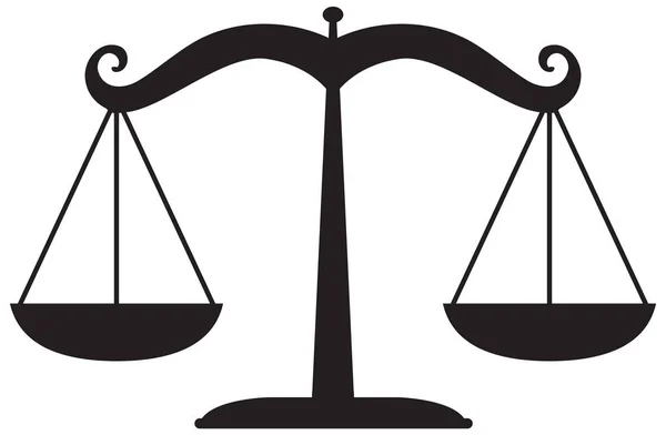 Isolated Justice Scales Symbol White Background Illustration — Image vectorielle