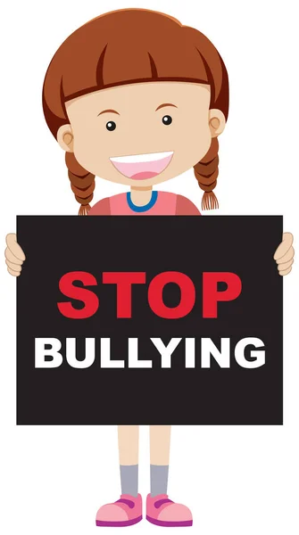 Stop Bullying Banner Concept Vector Illustration — Vettoriale Stock