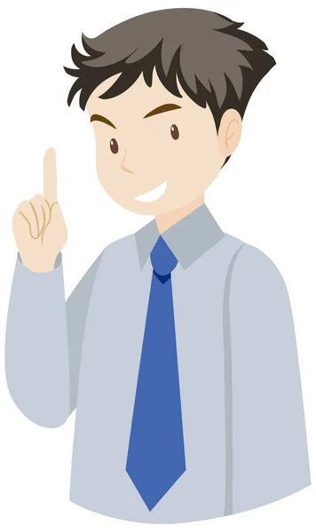 Business Man Flat Cartoon Style Illustration — ストックベクタ