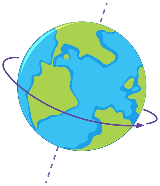 Spinning Globe Isolated Vector Illustration — Vector de stock