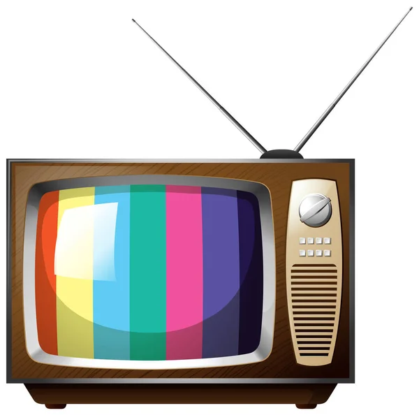 Old Vintage Television Isolated Illustration — Image vectorielle