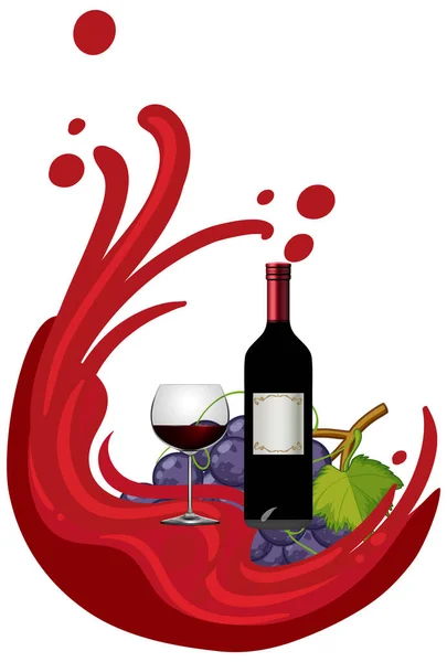 Drinking Red Wine Concept Vector Illustration — 스톡 벡터