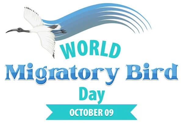 World Migratory Bird Day Banner Design Illustration — Vetor de Stock