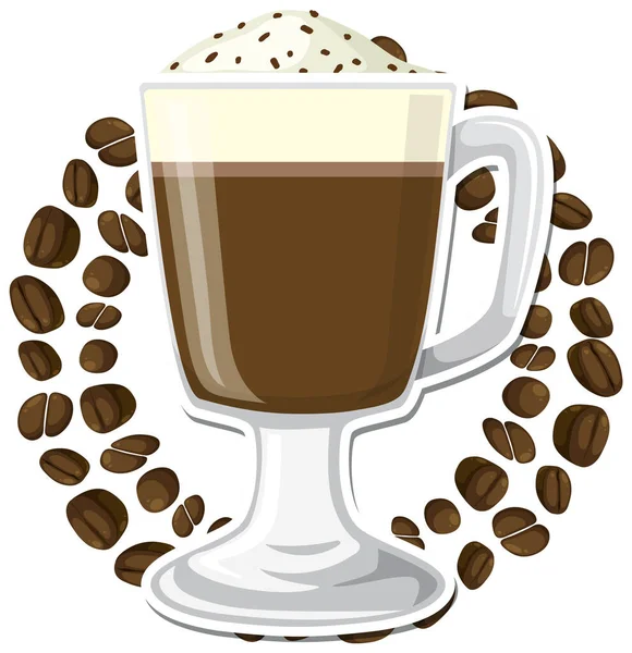 Coffee Latte Cream Illustration — Stock Vector