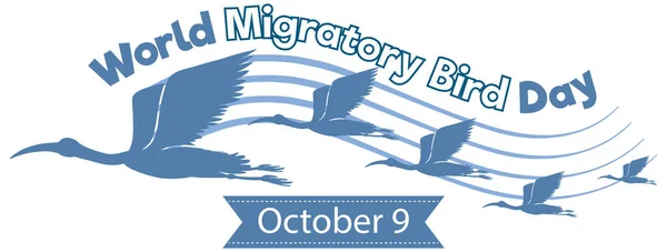 World Migratory Bird Day Banner Concept Illustration — Διανυσματικό Αρχείο